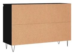 Aparador de madera de ingeniería negro 104x35x70 cm