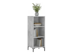 Aparador de madera de ingeniería gris hormigón 34,5x32,5x90 cm