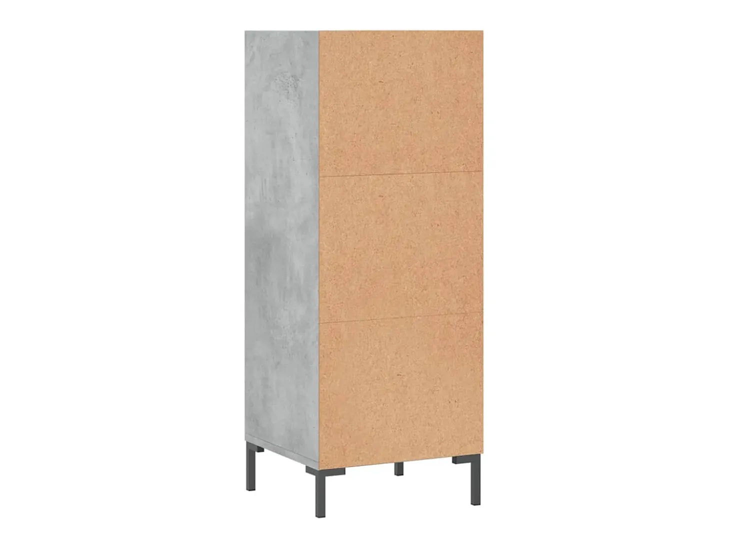 Aparador de madera de ingeniería gris hormigón 34,5x32,5x90 cm