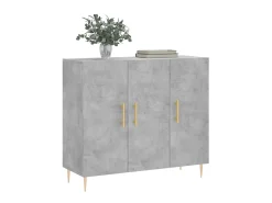 Aparador de madera de ingeniería gris hormigón 90x34x80 cm ES58957