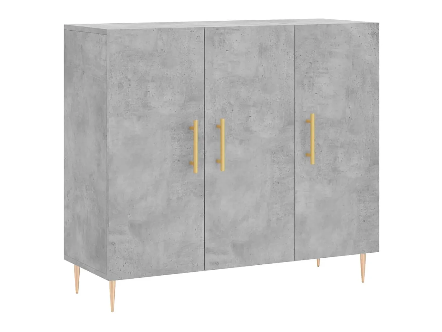 Aparador de madera de ingeniería gris hormigón 90x34x80 cm ES58957