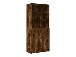 Aparador de madera de ingeniería roble ahumado 80x42,5x185 cm