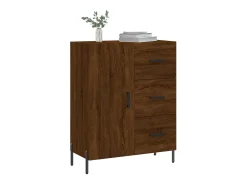 Aparador de madera de ingeniería marrón roble 69,5x34x90 cm