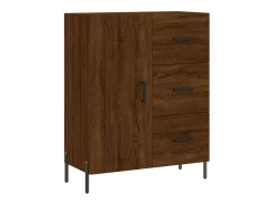 Aparador de madera de ingeniería marrón roble 69,5x34x90 cm