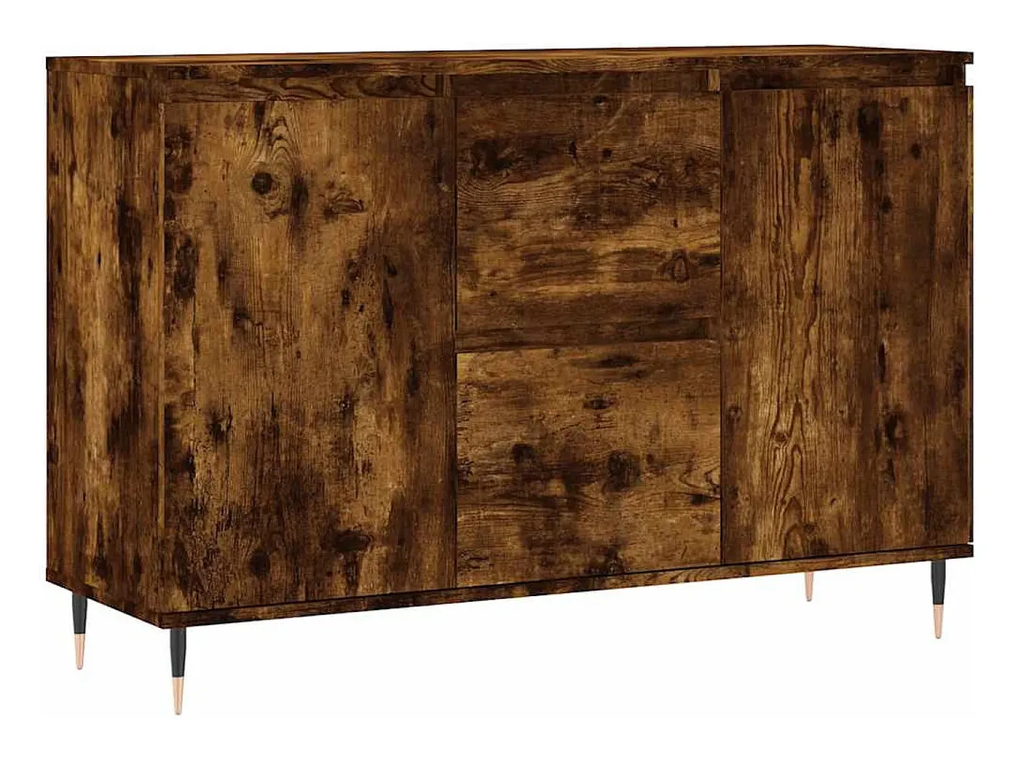 Aparador de madera de ingeniería roble ahumado 101,5x35x70 cm