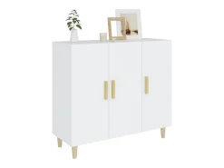 Aparador de madera de ingeniería blanco 90x34x80 cm
