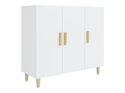 Aparador de madera de ingeniería blanco 90x34x80 cm