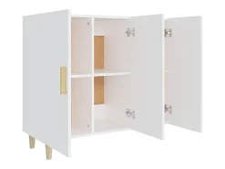 Aparador de madera de ingeniería blanco 90x34x80 cm