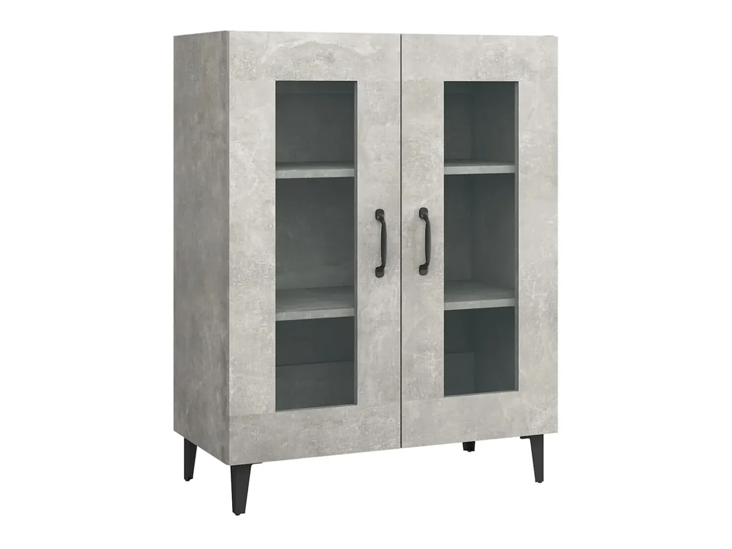 Aparador de madera de ingeniería gris hormigón 69,5x34x90 cm ES13548