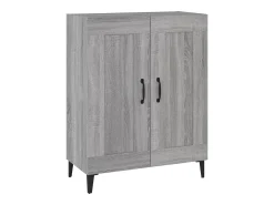 Aparador de madera de ingeniería gris Sonoma 69,5x34x90 cm