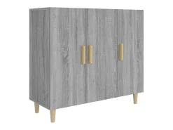 Aparador de madera de ingeniería gris Sonoma 90x34x80 cm ES31641
