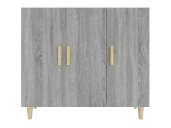 Aparador de madera de ingeniería gris Sonoma 90x34x80 cm ES31641
