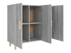 Aparador de madera de ingeniería gris Sonoma 90x34x80 cm ES31641