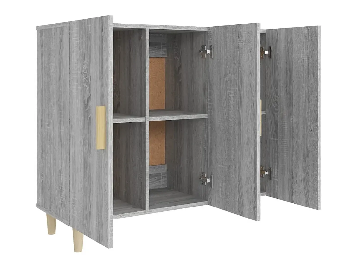 Aparador de madera de ingeniería gris Sonoma 90x34x80 cm ES31641