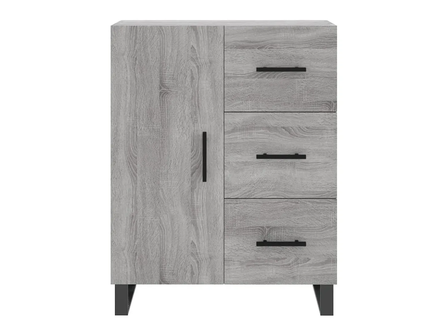 Aparador de madera de ingeniería gris Sonoma 69,5x34x90 cm ES91167