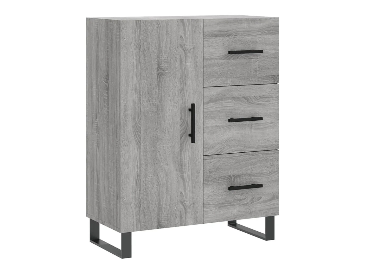 Aparador de madera de ingeniería gris Sonoma 69,5x34x90 cm ES91167