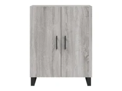 Aparador de madera de ingeniería gris Sonoma 69,5x34x90 cm ES62519