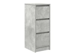 Aparador de madera de ingeniería gris hormigón 29,5x34x76 cm