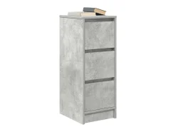 Aparador de madera de ingeniería gris hormigón 29,5x34x76 cm