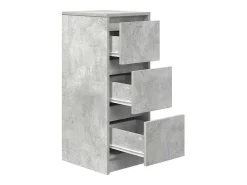 Aparador de madera de ingeniería gris hormigón 29,5x34x76 cm