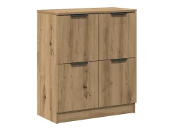 Aparador de madera de ingeniería roble artisan 60x30x70 cm