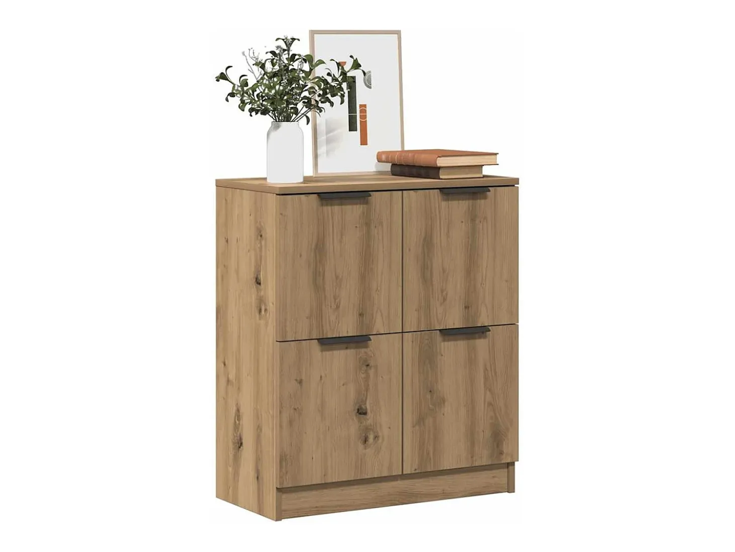 Aparador de madera de ingeniería roble artisan 60x30x70 cm