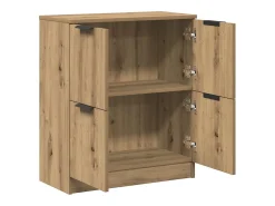 Aparador de madera de ingeniería roble artisan 60x30x70 cm