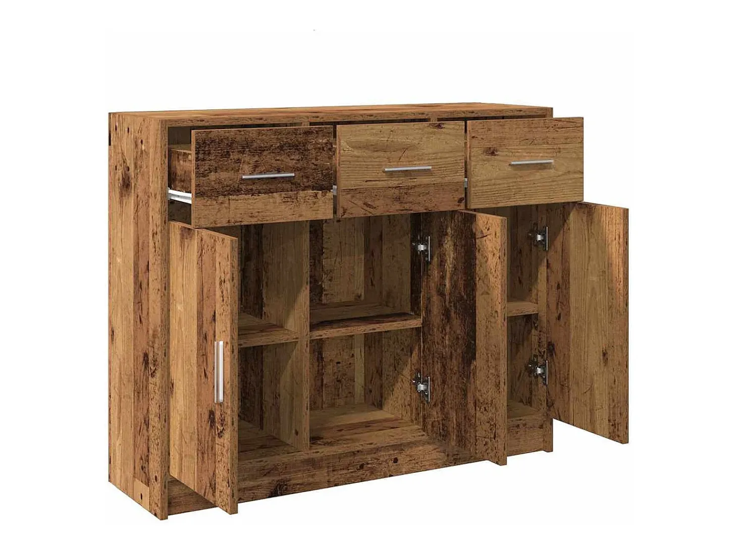 Aparador de madera de ingeniería envejecida 91x28x75 cm