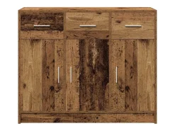 Aparador de madera de ingeniería envejecida 91x28x75 cm