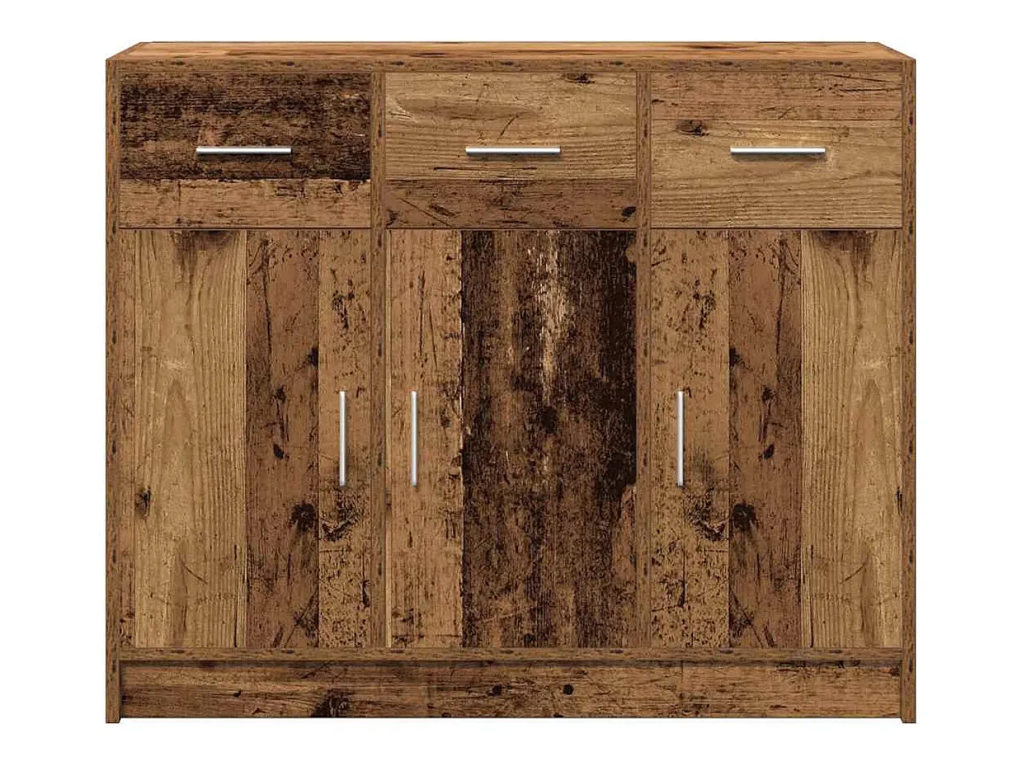 Aparador de madera de ingeniería envejecida 91x28x75 cm