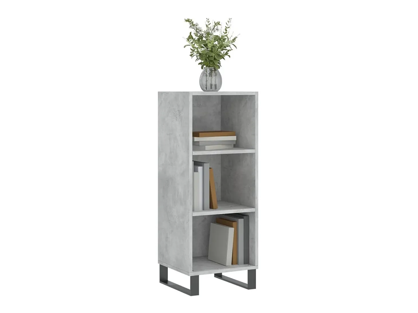 Aparador de madera de ingeniería gris hormigón 34,5x32,5x90 cm ES29990