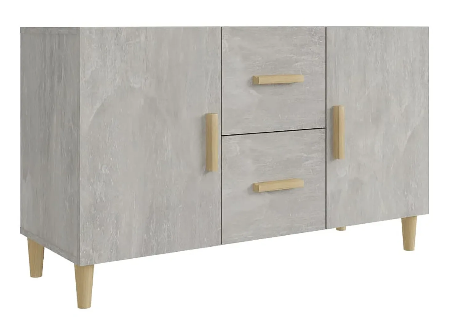 Aparador de madera de ingeniería gris hormigón 100x36x60 cm ES87833