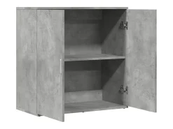 Aparador de madera de ingeniería gris hormigón 79x38x80 cm