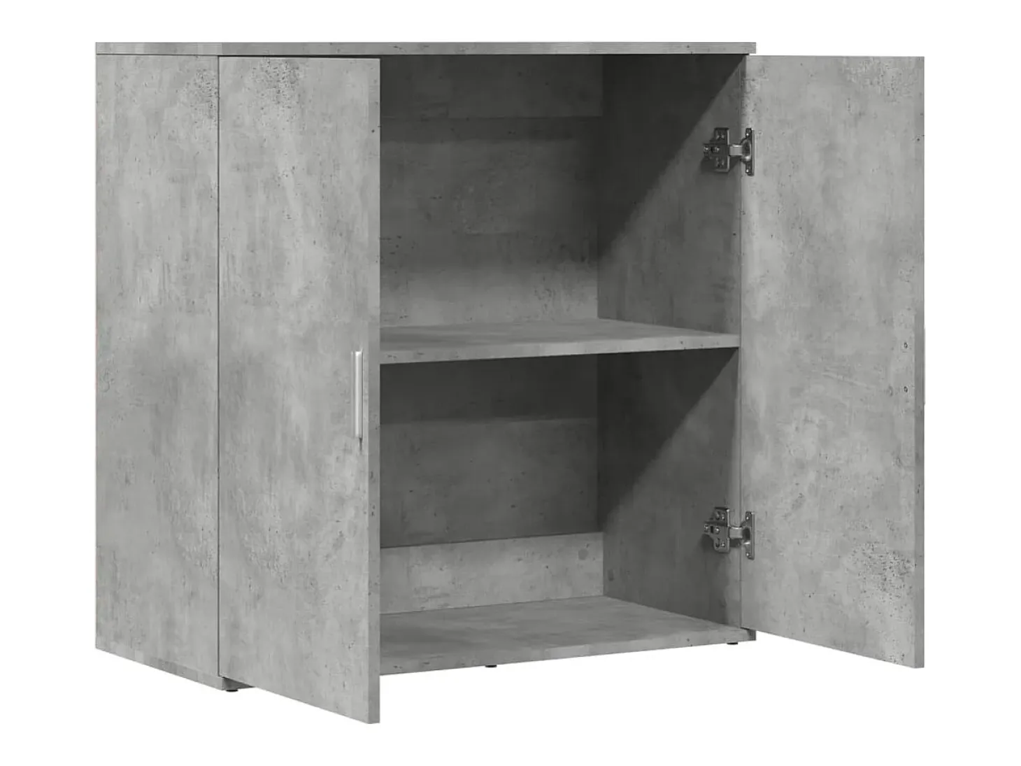 Aparador de madera de ingeniería gris hormigón 79x38x80 cm