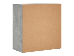 Aparador de madera de ingeniería gris hormigón 79x38x80 cm