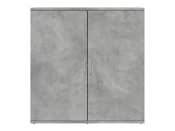Aparador de madera de ingeniería gris hormigón 79x38x80 cm