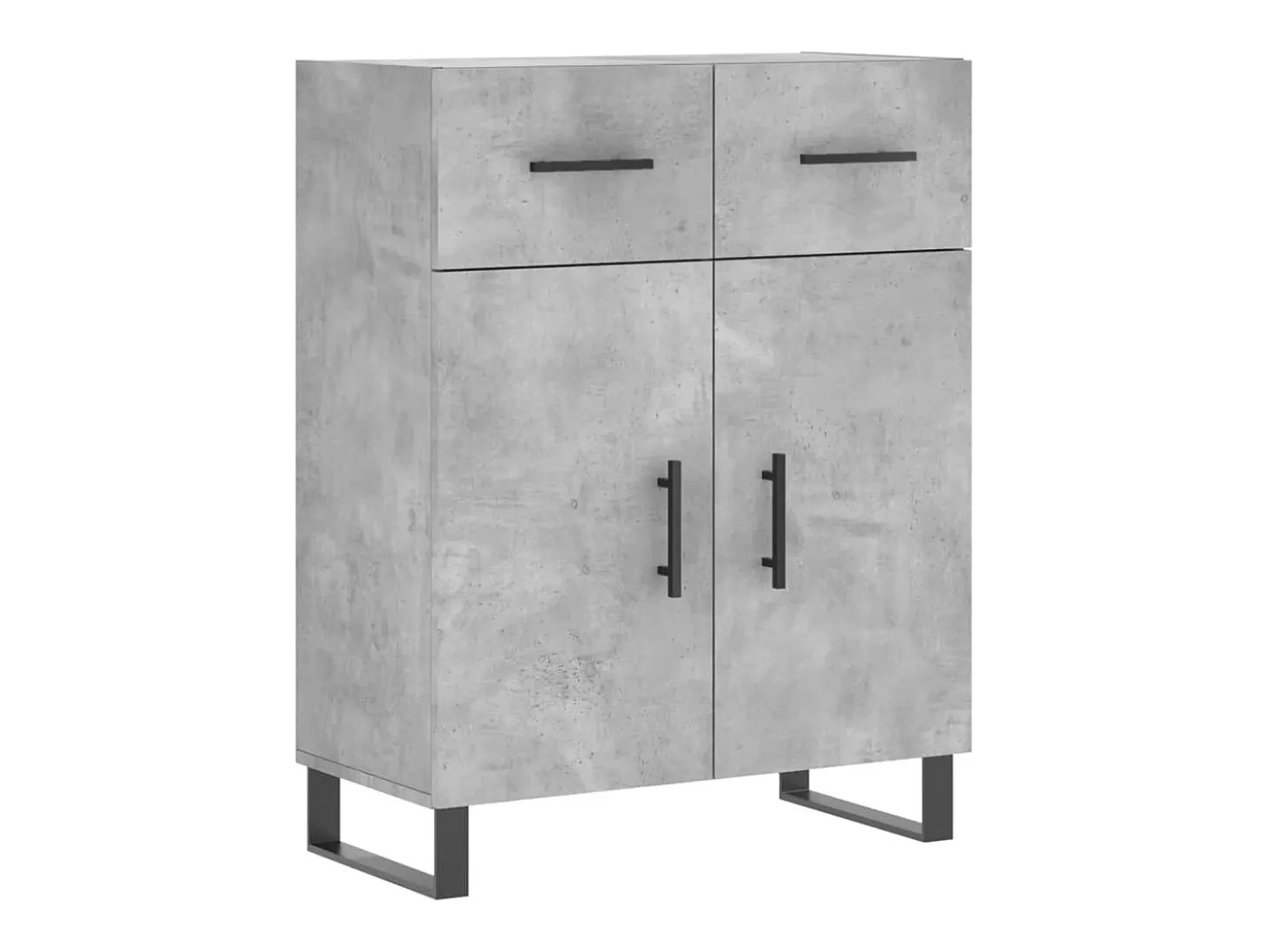 Aparador de madera de ingeniería gris hormigón 69,5x34x90 cm