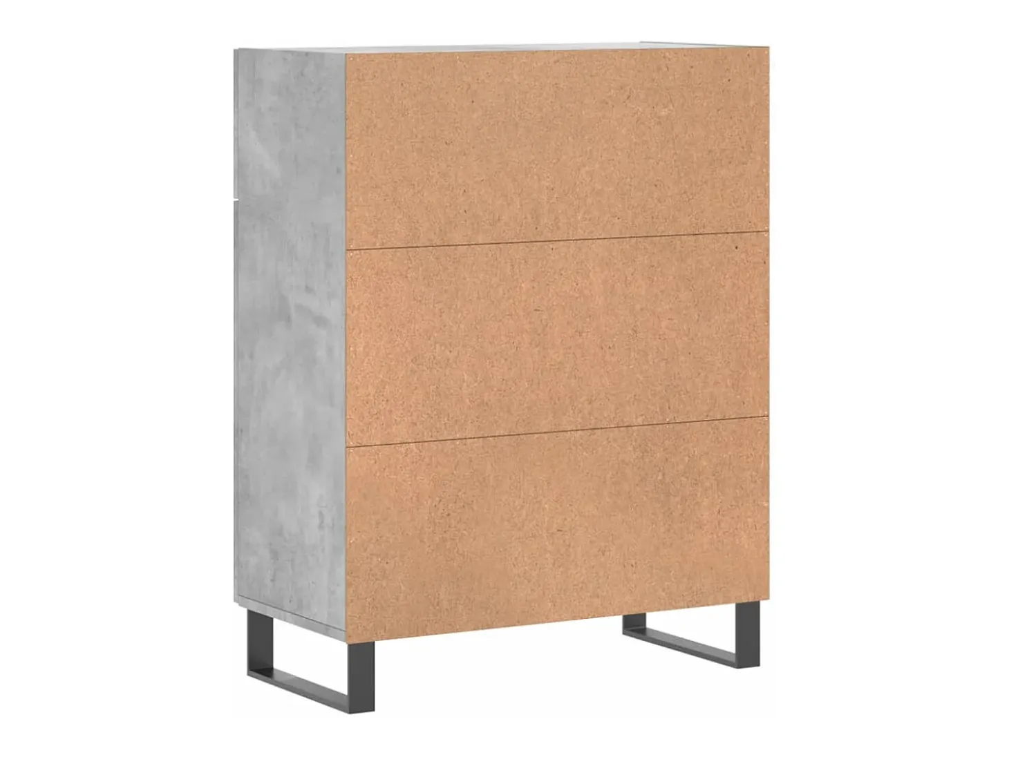 Aparador de madera de ingeniería gris hormigón 69,5x34x90 cm