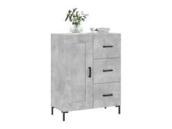 Aparador de madera de ingeniería gris hormigón 69,5x34x90 cm ES40748