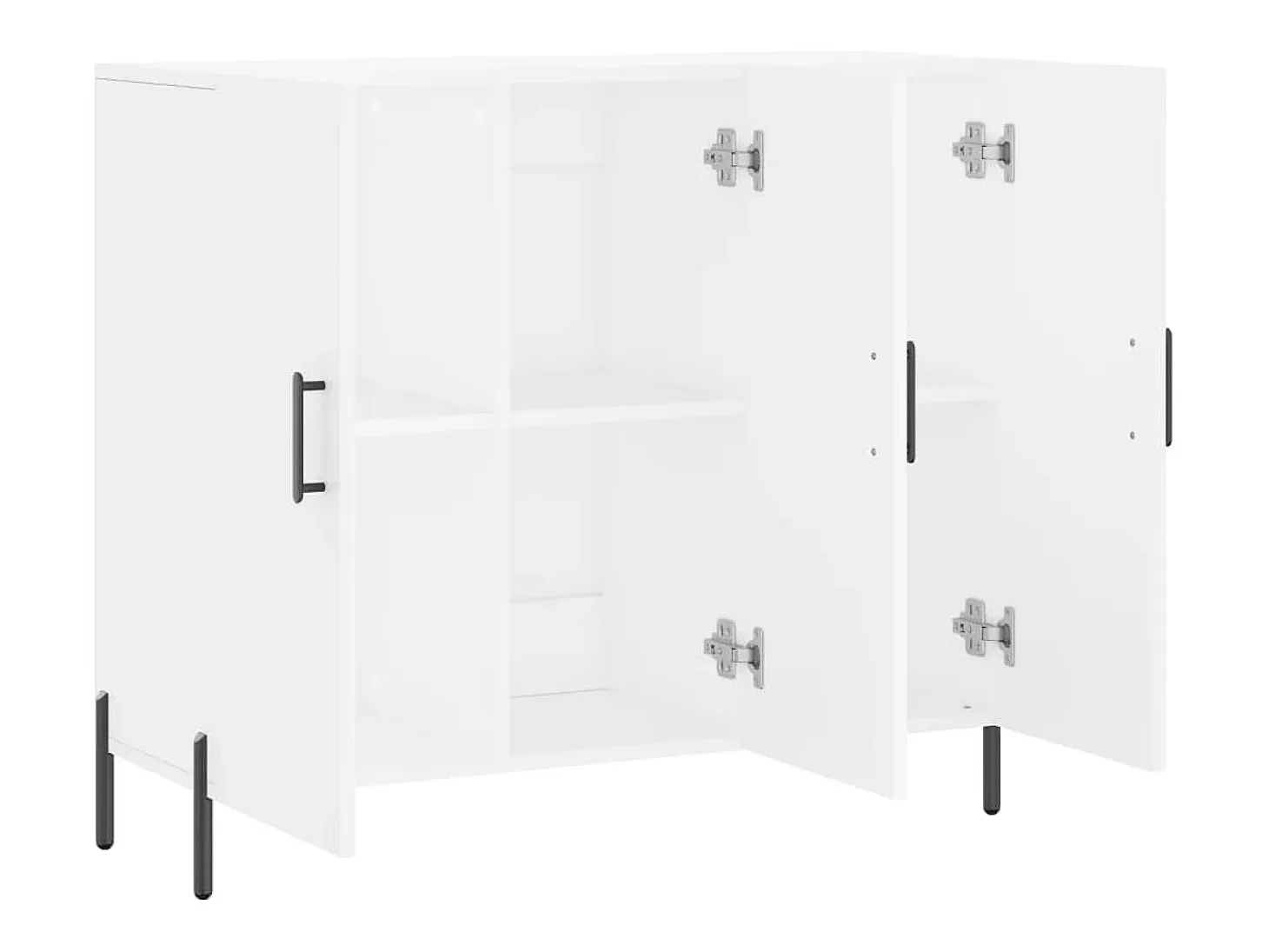 Aparador de madera de ingeniería blanco 90x34x80 cm