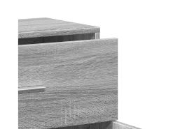 Aparador de madera de ingeniería 2 uds gris Sonoma 60x31x70 cm