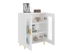 Aparador de madera de ingeniería blanco 69,5x34x90 cm ES94650