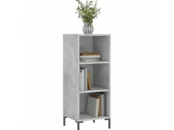 Aparador de madera de ingeniería gris hormigón 34,5x32,5x90 cm ES72855