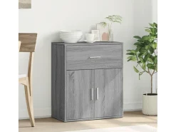 Aparador de madera de ingeniería gris Sonoma 60x31x70 cm ES816030