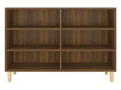 Aparador de madera de ingeniería marrón roble 103,5x35x70 cm