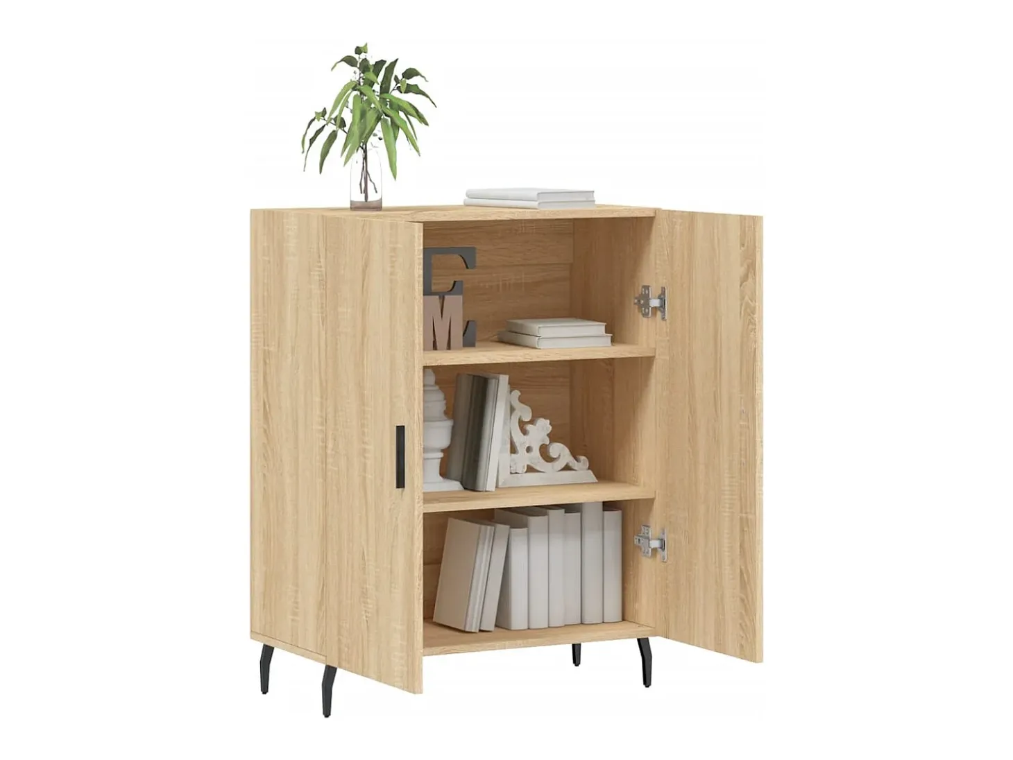 Aparador de madera de ingeniería roble Sonoma 69,5x34x90 cm