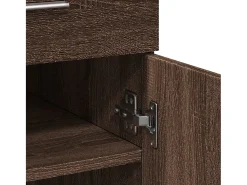 Aparador de madera de ingeniería marrón roble 80x42,5x93 cm