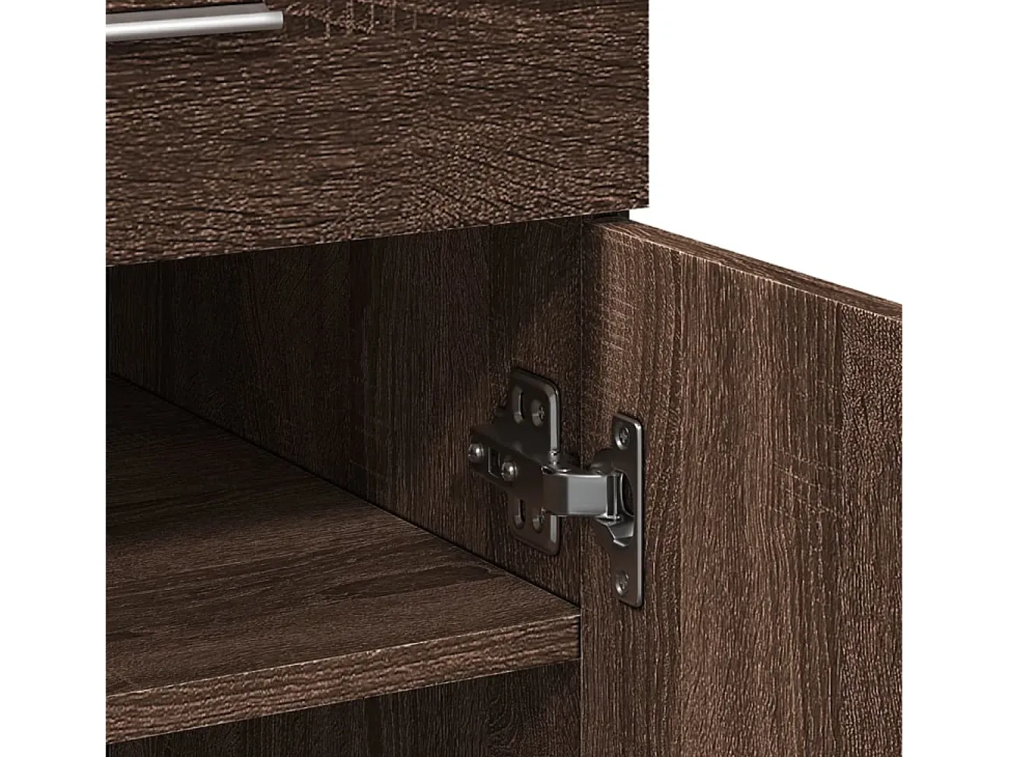 Aparador de madera de ingeniería marrón roble 80x42,5x93 cm