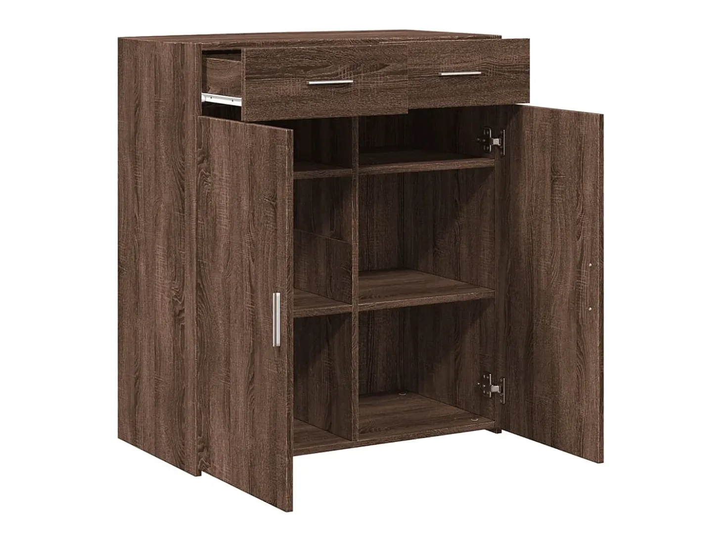Aparador de madera de ingeniería marrón roble 80x42,5x93 cm