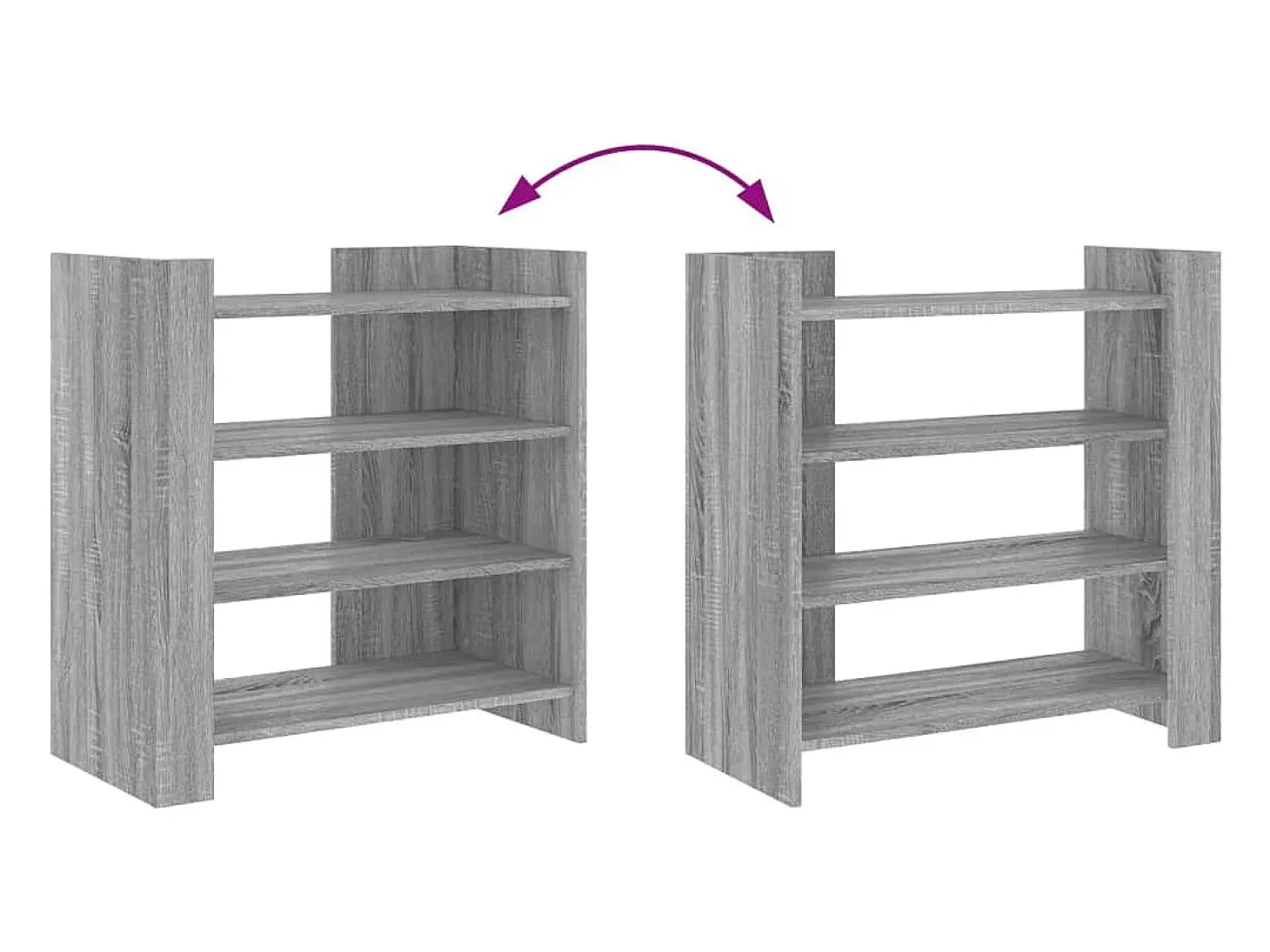 Aparador de madera de ingeniería gris Sonoma 73,5x35x75 cm